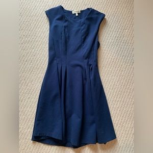 Monteau navy blue cap sleeve dress